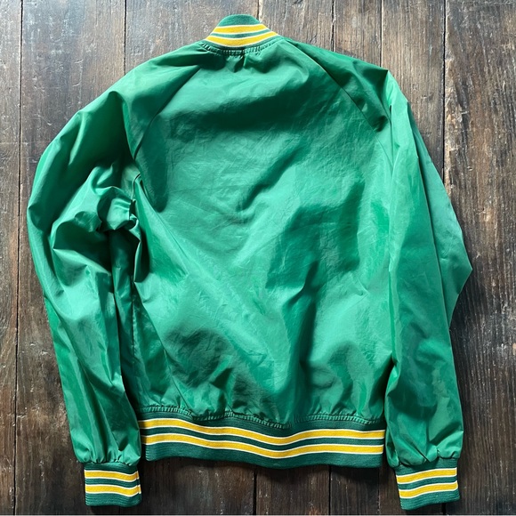 Vintage Chalk Line Green Bay Packers Satin Bomber Jacket - Picture 2 of 7